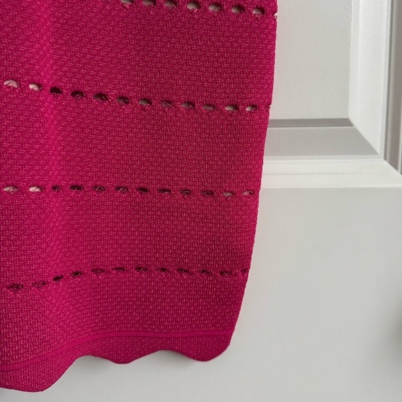 Bebe Halter Dress Bandage Bodycon Midi Zip Back Sexy Date Night Outfit Pink XS - Picture 7 of 7